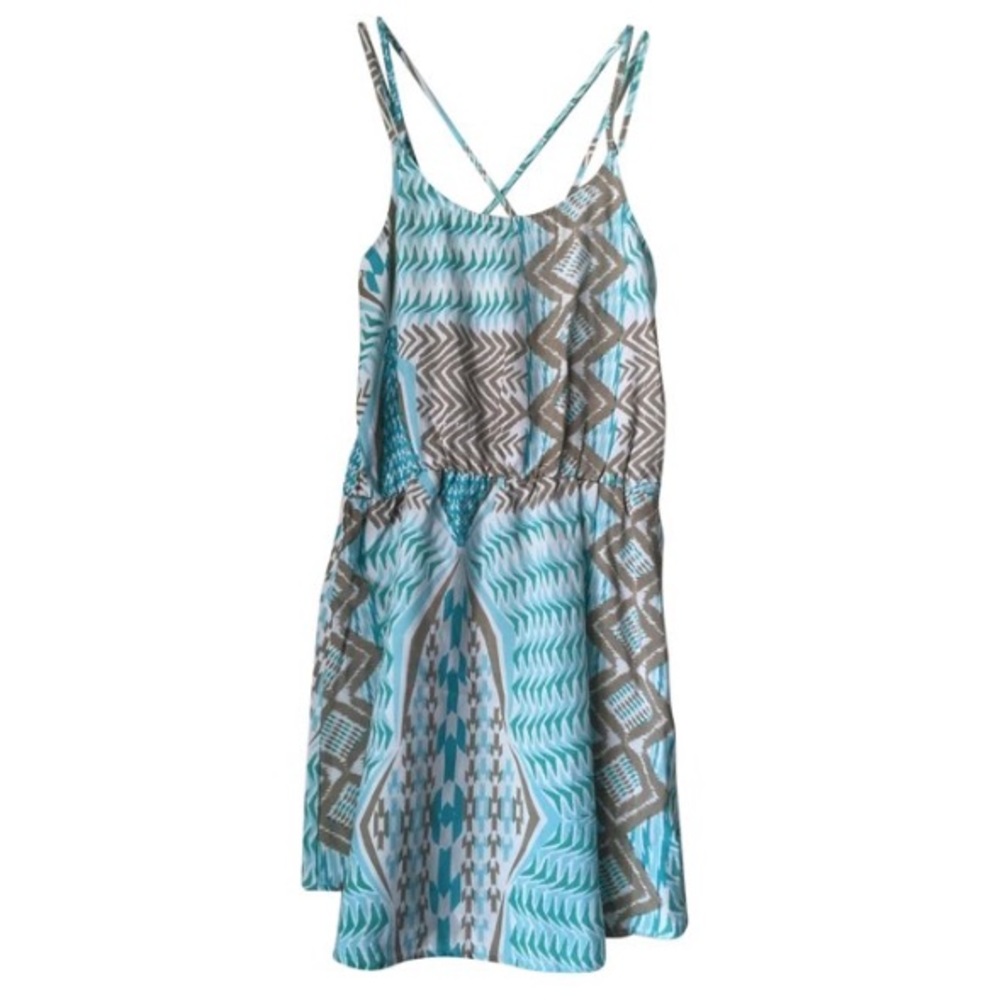 O'NEILL TANK TOP STRAPPY LONG TUNIC BLUE GRAY GREY